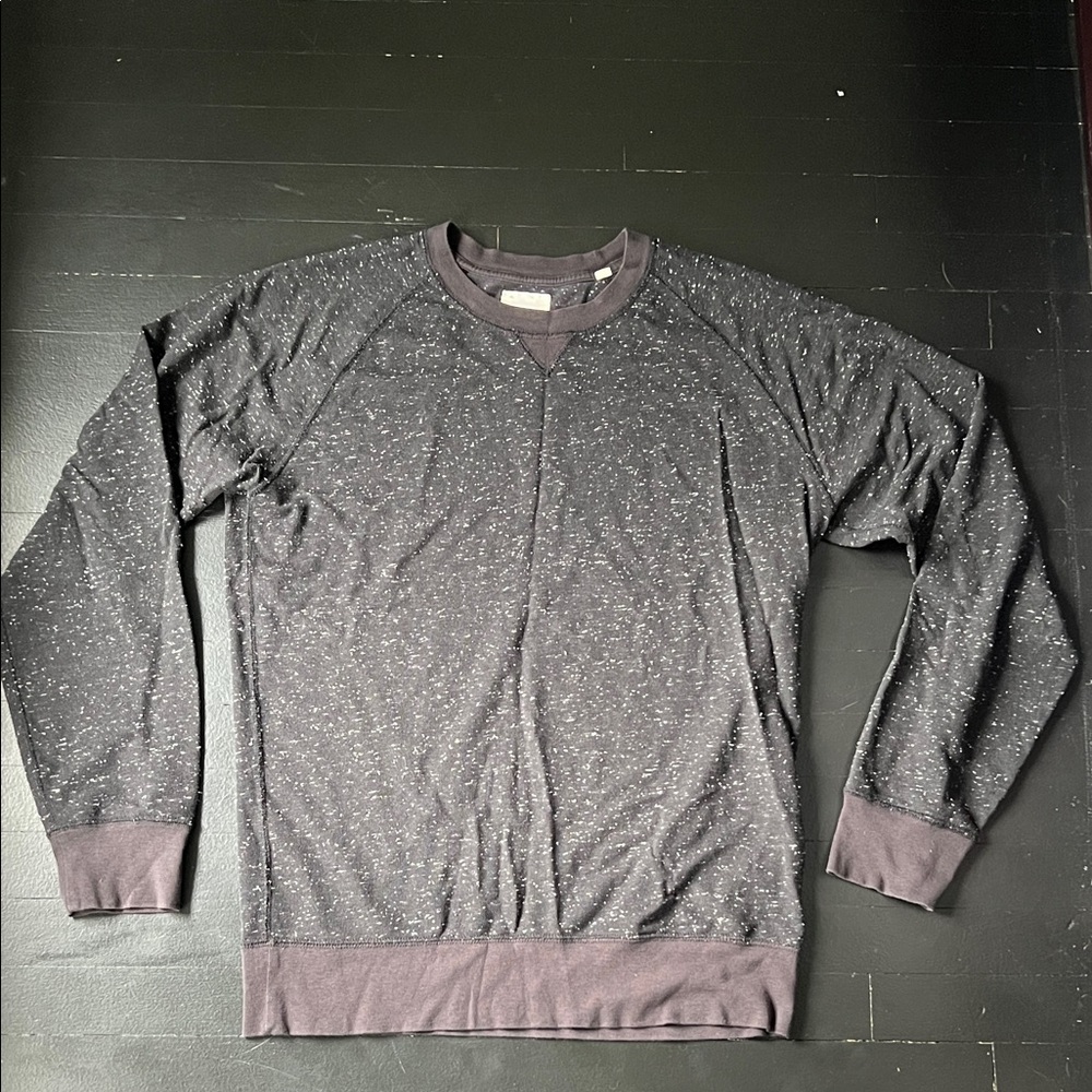 Billy Reid Navy Speckled Crewneck Sweater